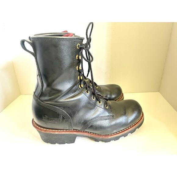 Chippewa Super Logger Work Boots Men’s Sz 11 M Black Leather Waterproof - Picture 5 of 10